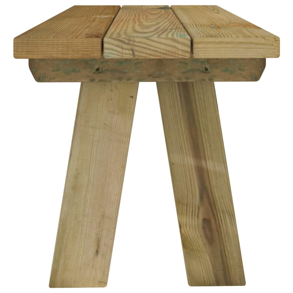 vidaXL Banco de Jardín Mueble Patio Exterior en Aire Libre para Familiares Entretenimiento Diversión Madera Maciza de Pino Impregnada