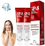 2PCS SP-8 Toothpaste, SP-8 Probiotic Whitening Toothpaste, for Fresh Breath, Protects Teeth & Oral Health, Rich Foam & Easy Rinse, Deep Cleaning Care