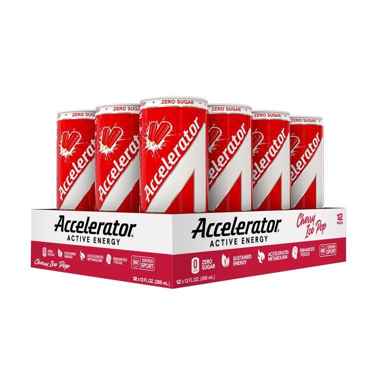 Miniatura 2 de Accelerator Cherry Ice Pop Energy Drink, 12 onzas líquidas (paquete de 12)