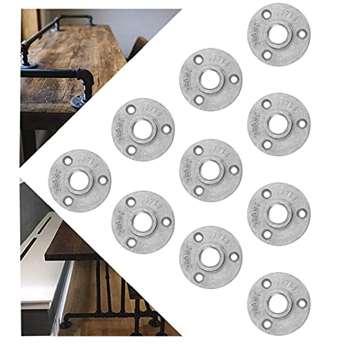 Flens Pijp Base DN15 Legering Draad Decoratieve Vlieger Flens 3-Gat Pijp Fittingen 10 Stks Praktische DIY Tools - Image 5