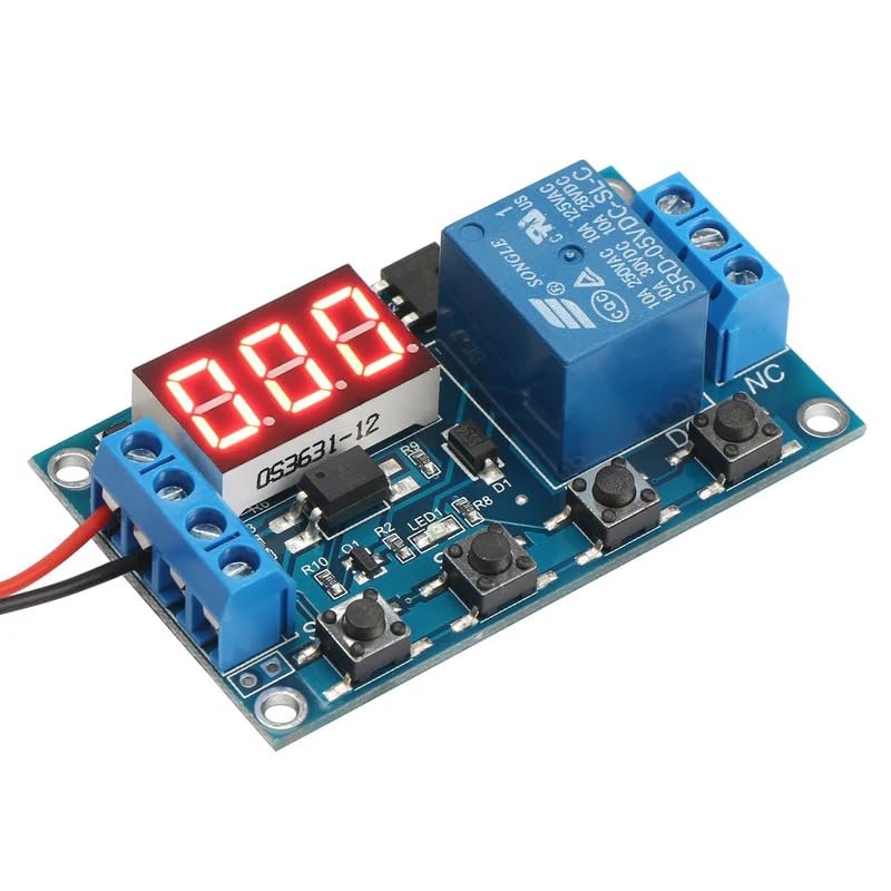 Timer Relay Module with LED Display, 6V to 12V DC, Digital adjustable, Single Channel, Programmable Trigger Delay Cycle Timing Switch.-image-42