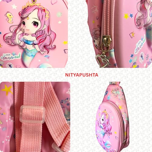 Image of Kids Small Cartoon Design Sling Crossbody Shoulder Bag for Boys & Girls, School Travel & Casual Backpack with Adjustable Strap for Children & Toddlers