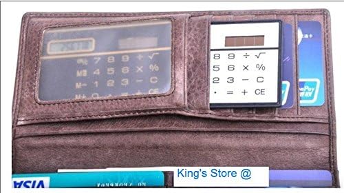 king's store 2pcs 8 Digits Ultra Thin Slim Mini Credit Card Design Solar Power Pocket Calculator