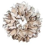 ✔️ WETTERTAUGLICH - der Dekokranz aus getrockneten Palmblättern im Landhaus Design ist zeitlos und elegant und vor allem ganzjaehrig zu dekorieren