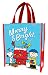 Vandor 85373 Peanuts Merry and Bright Christmas Small Recycled Shopper Tote, Multicolor