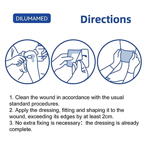 Dilumamed Silicone Foam Dressing 4"X4"(Pack Of 12), Foam Wound Dressing For Bed Sore, Pressure Sore, Leg Ulcer, Diabetic Foot Wound Care #TOP4