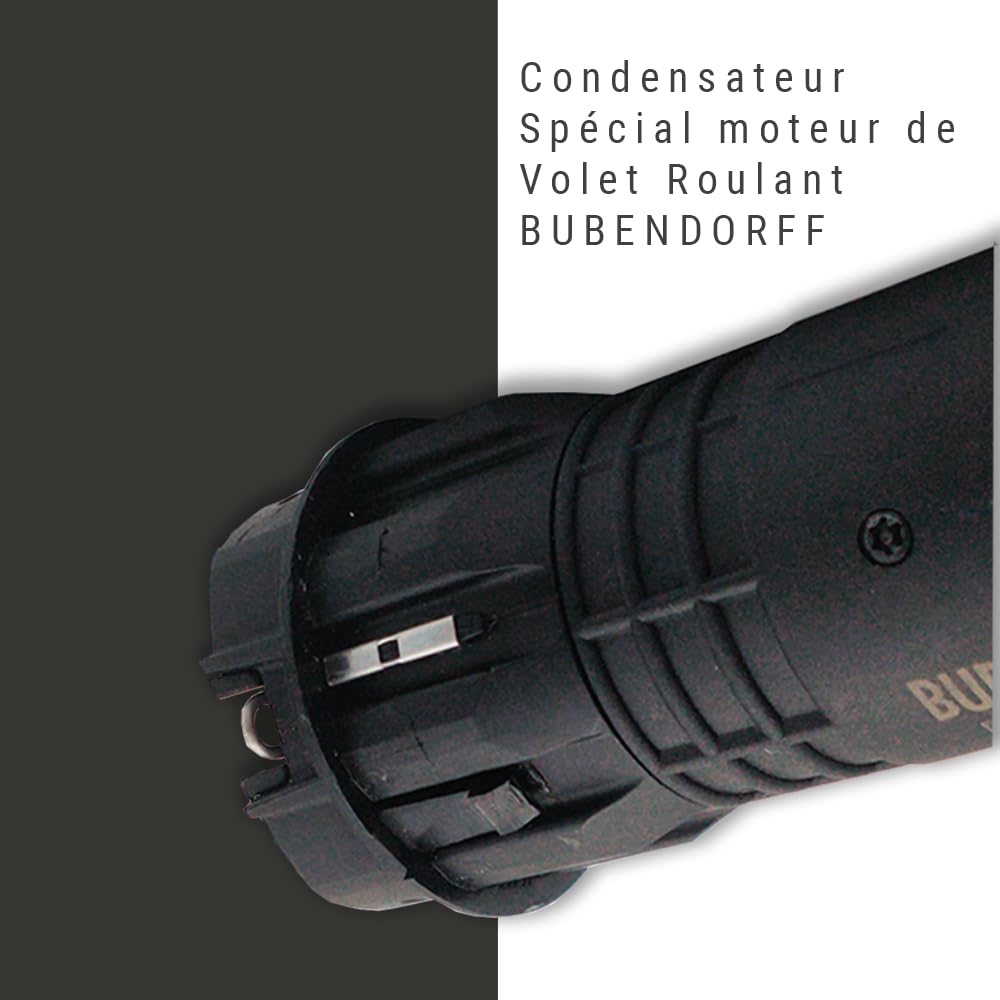 Condensatore a 4 uF con connettori per tapparelle Bubendorff, cilindro per riparazione, alta