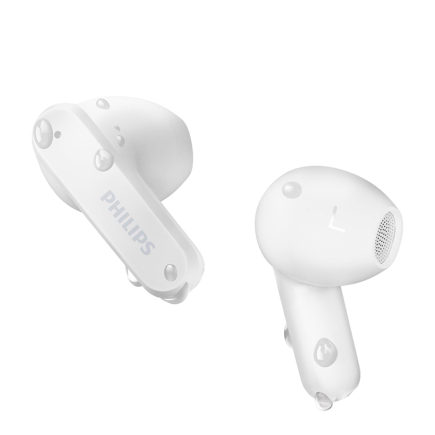 Philips TAT2139WT Auriculares pequeños True Wireless con Bluetooth, Gran Valor con un Sonido Natural, Graves dinámicos, Estuche de Carga tamaño Bolsillo, Llamadas nítidas - Blanco