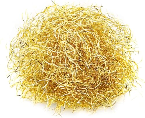 Engelshaar 15 gr. gelockt Lametta Gold für Weihnachten Advent Deko...