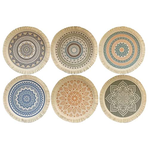 Tovagliette Rotonde Lavabili Set di 6 Tovagliette