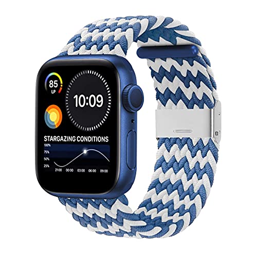 ANVEY Apple Watch バンド 44mm 40mm アップルウォッチ バンド 編組シングルターン編組ストラップ スポーツストラップと互換性があります Apple Watch Series 6/5/4/3/2/1/SE対応 38/40mm