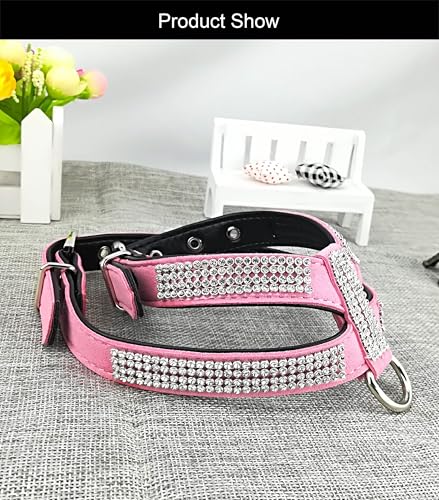 Newtensina Mode Hunde Geschirr mit Diamantes und Leinen Nettes Mädchen Bling Kleines Geschirr mit Leine für Hunde
