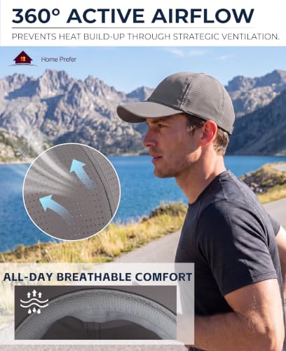 Image of Home Prefer Reflective Water Repellent Quick Dry Airy UPF50+ Sun Hat for Men Women Outdoor Sports Baseball Caps Unisex