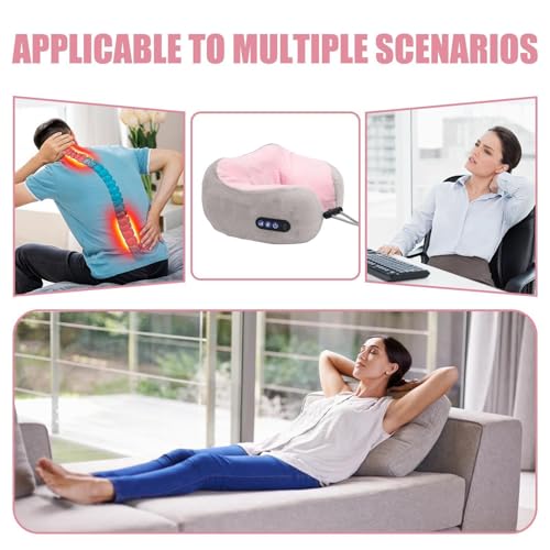 Coussin nuque chauffant pour soulager les cervicales oreiller voyage - 5