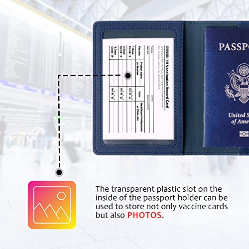 Image of TIGARI Passport Holder for Travel Women Men, Valentines Day Gifts PU Leather Wallet Cover Case Sleeve, Waterproof Protected Document Organizer, Vacation Plane Cruise Travel Essentials