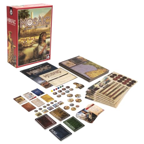 Mosaic: A Story of Civilization - Strategy Board Game for Adults and Family | Fast, Fun, Action-Selection and Area Control Game | 2-6 Players | Ages 14 and Up | 120 Minutes | by Forbidden Games