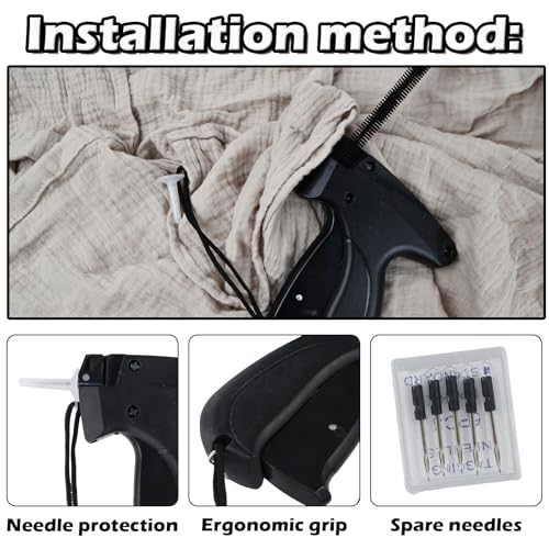 Miniatura 5 de Disnace Fijador Rápido De Ropa, Pistola De Etiquetado Para Ropa, Máquina De Coser De Reparación Rápida De Prendas, Dispositivo De Fijación Rápida, Pistola Para Prendas De Costura Negro