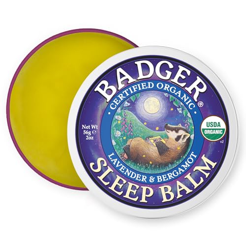 Badger - Natural Sleep Balm Lavender & Bergamot Relaxing and Calming Balm for Children and Adults 2 oz