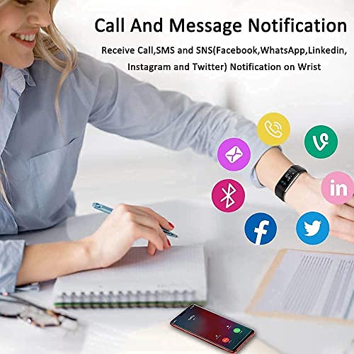 Image of GameSir Smart Band with Multi-Feature Monitor Activity Tracking Sleep Monitor Step Counter Lightweight Fitness Band for Men, Women, Kids, Boy & Girls Smartband Mini Smart Watch (D115)