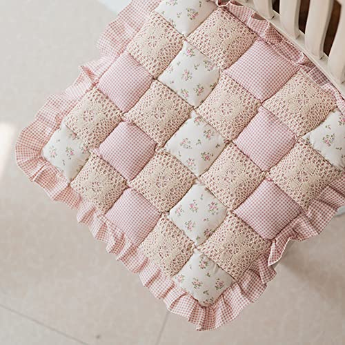 Vctops Lace Patchwork Chair Pad Cushion With Ties thumb #1