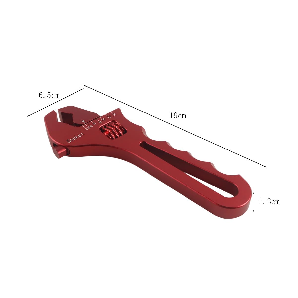 Ausi Fitting Wrench Schlauchschlüssel Aluminium Leichtgewicht Schraubenschlüssel Werkzeuge AN3 AN4 AN6 AN8 AN10 AN12 AN14 AN16 (Rot)