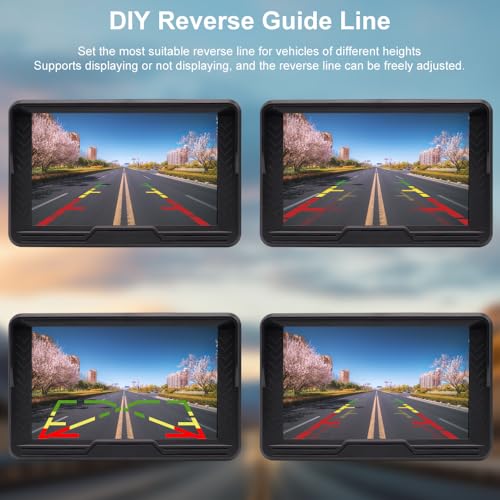 Wireless Backup Camera Digital Signal 5 Inch HD 1080P Rear View Monitor Kit IP69 Waterproof Night Vision Reverse Cameras for Truck Car RV Pickup Camper Van