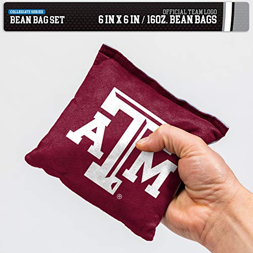 Image of NCAA College Dual Sided Bean Bags by Wild Sports, 8 Count, Premium Toss Bags for Cornhole Set - Great for Tailgates, Outdoors, Backyard
