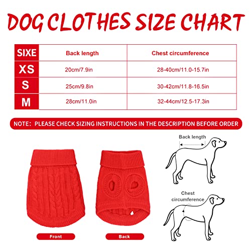 Small Dog Jumper, Warm Puppy Sweater for Winter, Knitted Pullover Soft Turtleneck Clothes Vest for Pet Autumn Winter Outfit - Image 2