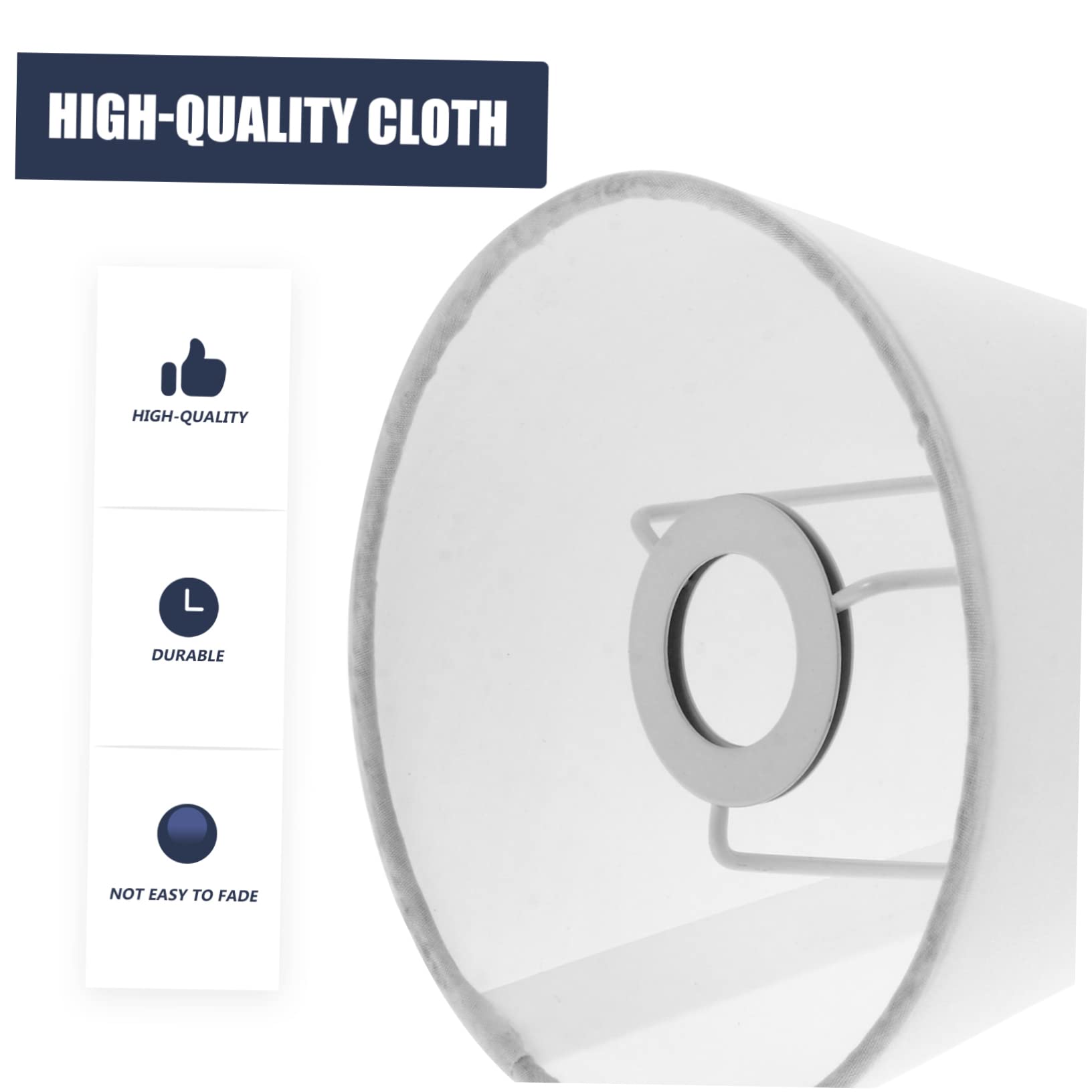 IWOWHERO Small White Linen Lampshade Fabric Light Cover for Chandelier Wall Mount Light Accessory