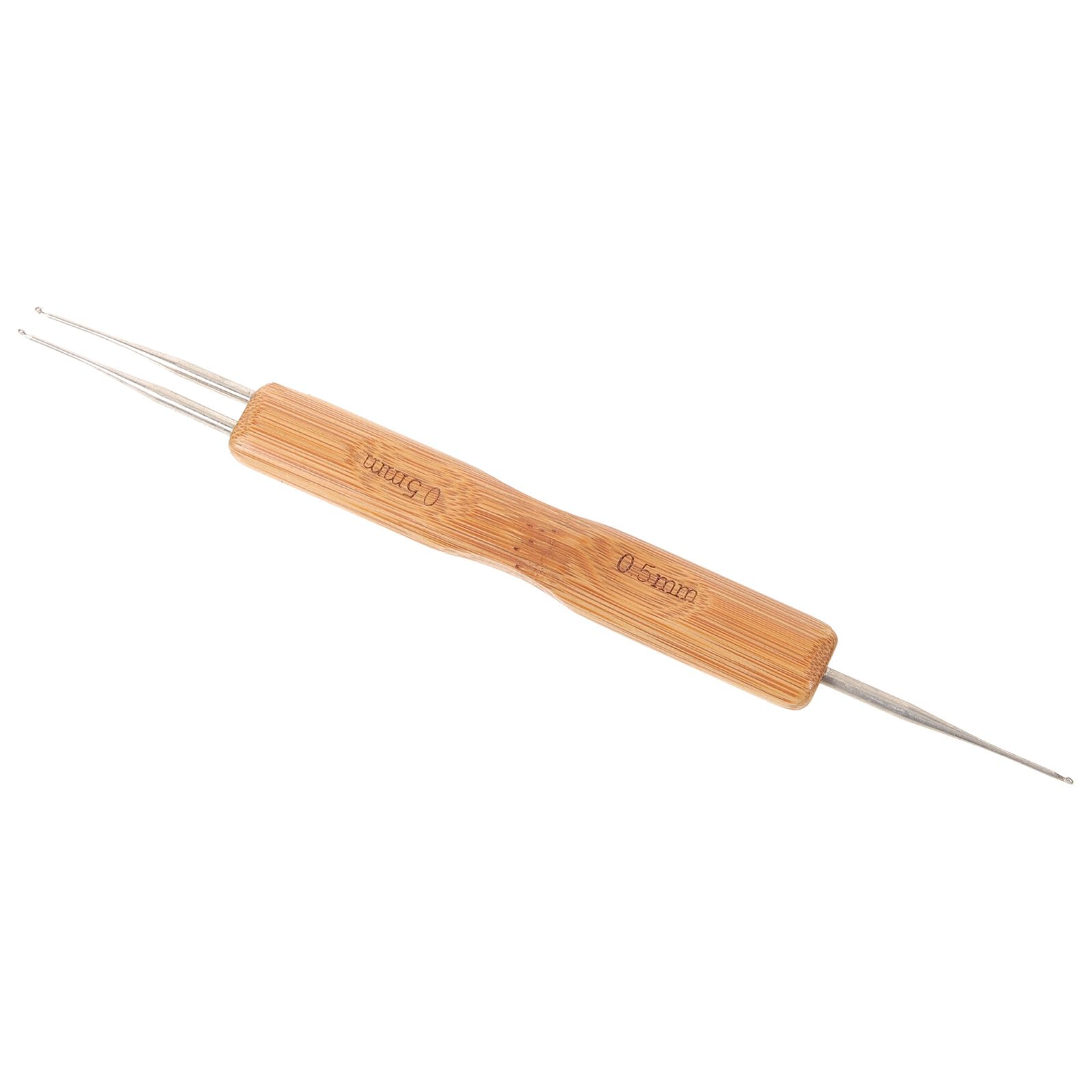 Aguja de crochet Alipis de acero inoxidable y madera para un acabado profesional de rastas
