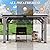 GARTOO 12.5'x6.5' Outdoor Grill Gazebo - Hardtop Cedar Wood Gazebo with 2 Side Shelves and Galvanized Steel Roof, Patio Wooden BBQ Pergola for Garden, Porch and Backyard
