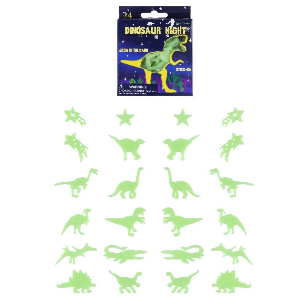 Henbrandt Glow In The Dark Dinosaurs 24 Pack (T51469)