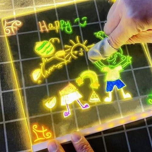 Bloc-notes lumineux LED et tableau de notes pour message intérieur - 7