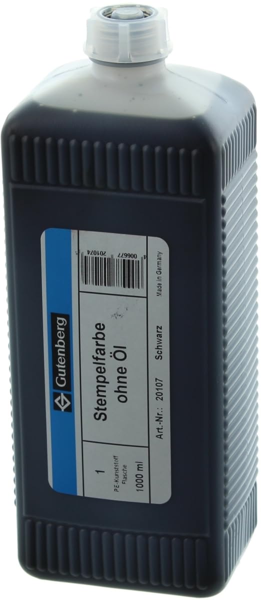 Gutenberg Stempelfarbe ohne Öl 1l schwarz