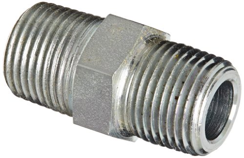 Eaton Aeroquip 2083-6-6S Steel Pipe Fitting, Hex Nipple, 3/8