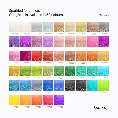 image for Hemway Premium Ultra Sparkle Glitter Multi Purpose Metallic Flake for 