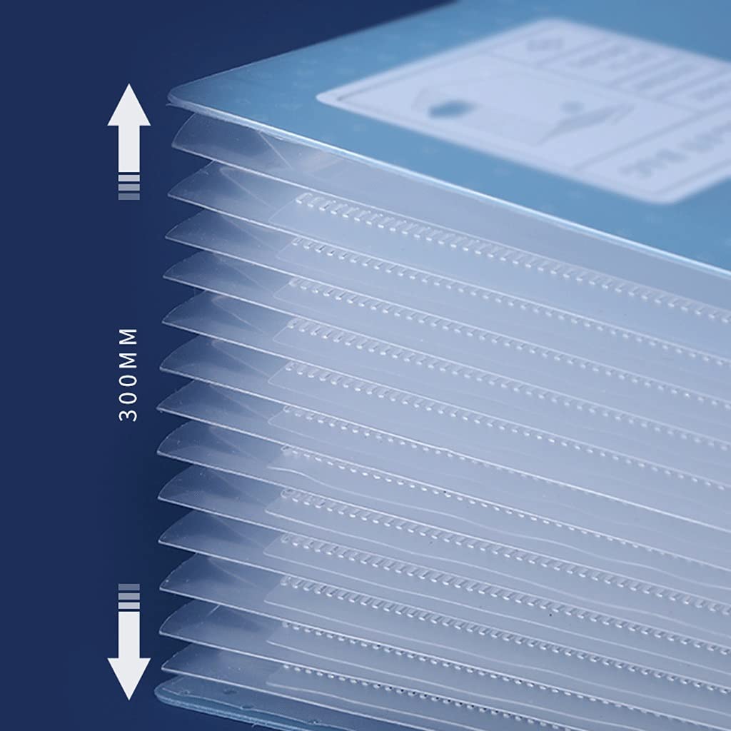 Kieszenie akordecznie folder pliku organizer folder Folder rozszerzający foldery plików Akordeon plastikowe foldery do szkoły biurowej (Color : Black)