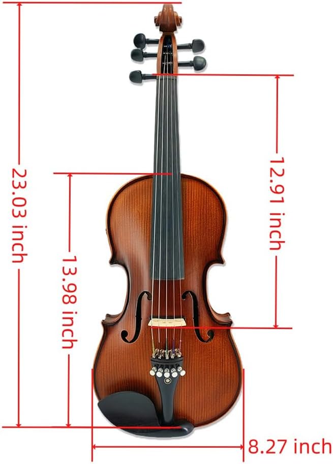 5 String Electric violin Maple Spruce Wood Acoustic Violin Ebony Fittings 4/4 Blue color (brown)