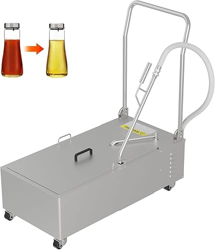 Máquina de filtro de freidora profunda de Hakka, sistema de filtro de aceite móvil comercial para restaurante, 48L, 12 Hp