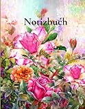 Notizbuch: Liniertes Notizbuch mit Blumen Gestaltung des Umschlags | Perfekt für Tagebuch, Schule, Büro, Zuhause|Großformat (8,5x11) 160 Seiten