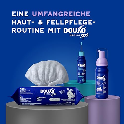 DOUXO Skin & Coat SPA – Ultra-Safe* Trockenshampoo Katze, 150 ml, säubert frischt das Fell auf, hinterlässt das Fell weich, glänzend und angenehm duftend, hautfreundliche Formel