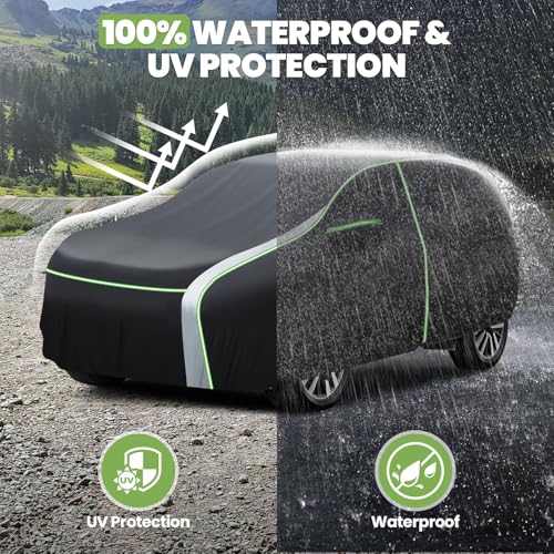 420d Car Cover Fits for Subaru CrossTrek 2013-2025 2026 All Weather Car Covers for CrossTrek Outdoor Waterproof Anti UV with Zipper & Reflective Safety Strips by CARTIST - Image 4