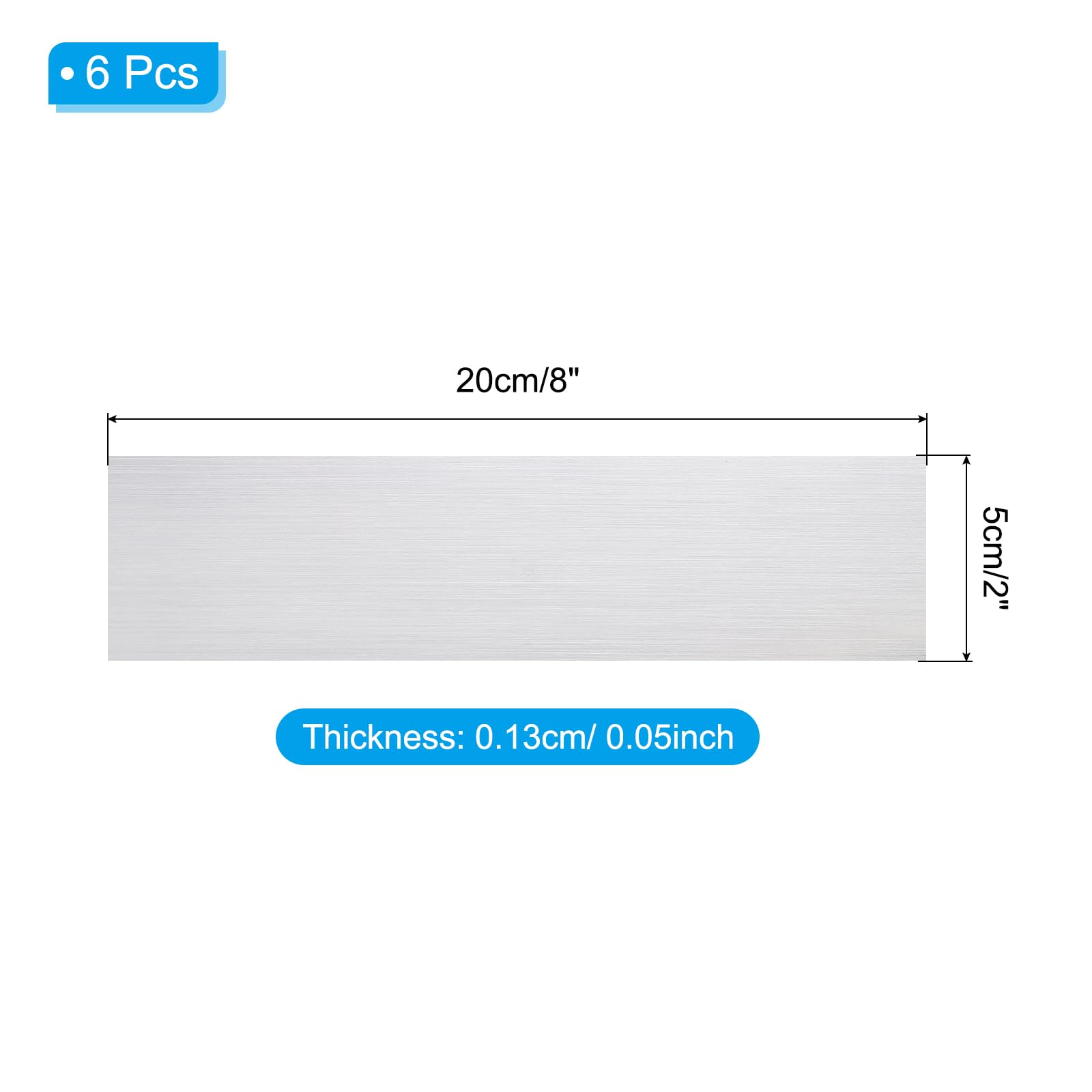 PATIKIL 8"x2" Blank Name Plates - Image 2