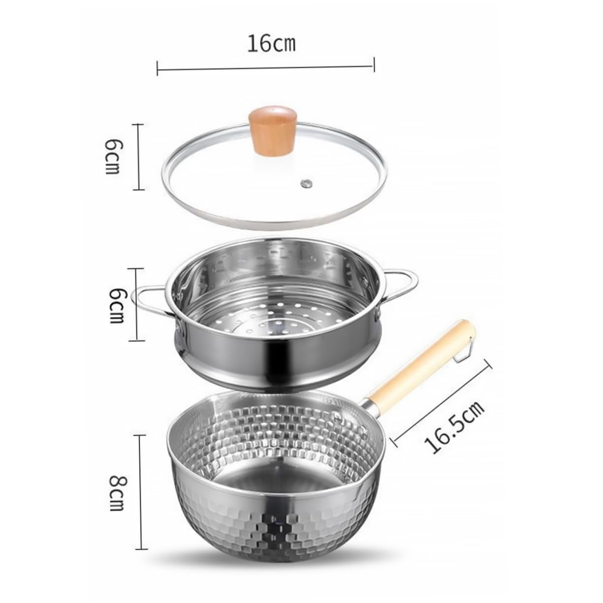 Cabilock 1 Set Double Soup Pot with Cookware for Pasta Soup and Milk Design with Heat Transfer Technology for Home Cooking