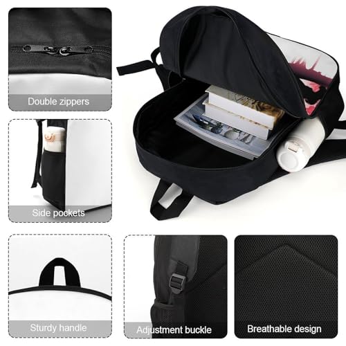 Kneeling with A Rose Backpack for Men Women, Heavy Duty Backpack Large Capacity, Durable Lightweight Travel Daypack4