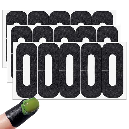 30Pcs Nail Sticker U Shape Nail Polish Protector for Fingers Black Peel Off Nail Polish Finger Guards Barrier Stickers