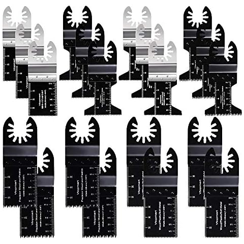 Vtopmart 20 Metal Wood Oscillating Multitool Quick Release Saw Blades Compatible with Fein Multimaster Porter Cable Black & Decker Bosch Craftsman Ridgid Ryobi Makita Milwaukee Rockwell Cover