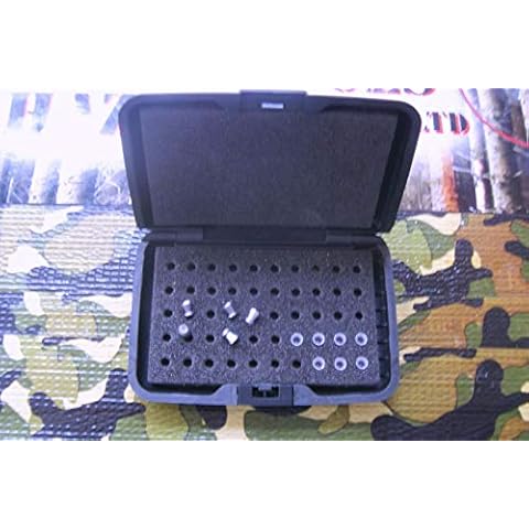 MR SERVICES HAZLEMERE LTD 177-4.5mm AIRGUN PELLET SECURE PROTECTION SILVER ALUMINIUM/PLASTIC STORAGE CASE - POUCH Cover