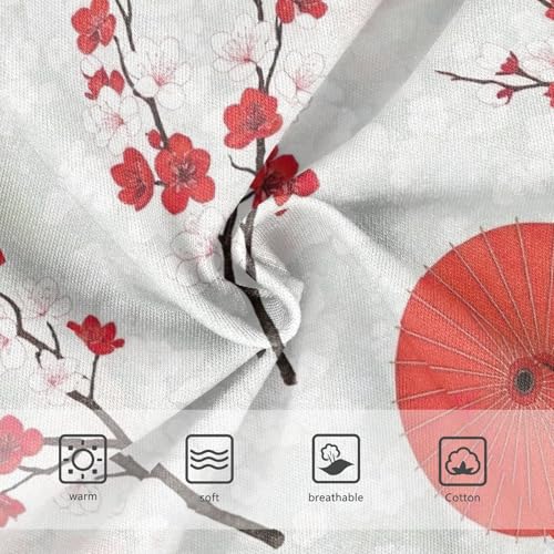 Toddler Girl Panties, Cherry Blossom Branches Red Cotton Underwear for Girls, 2–8 Years3