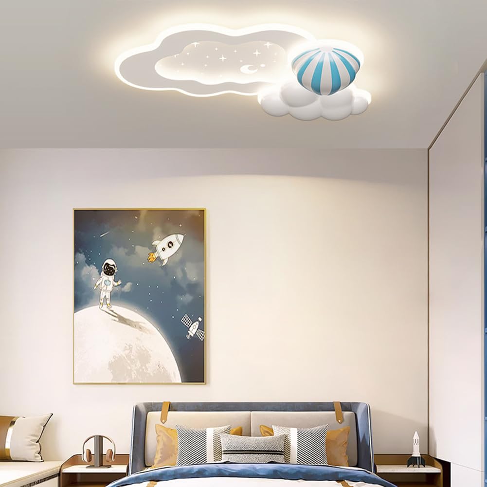 Children's Room Ceiling Light, Modern Dimmable LED Ceiling Lamp, Girls Boys Bedroom Lamp, for Boy Girl Bedroom, Kindergarten,Baby Room Nursery (C)